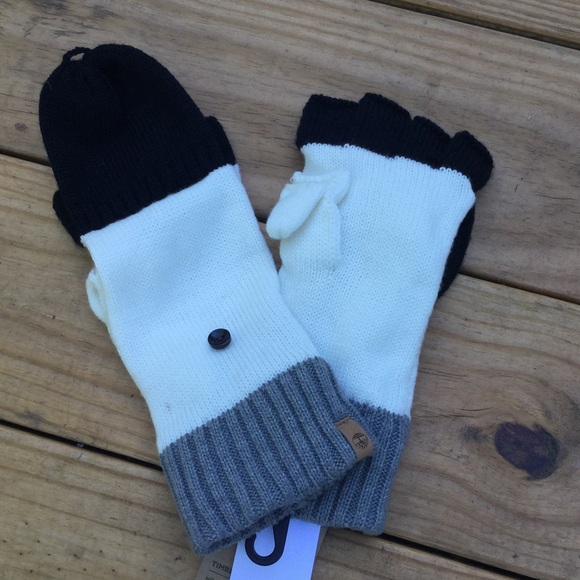 NWT Timberland  Colorblock Knit Mittens Gloves - Picture 5 of 10